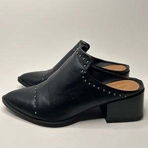Universal Thread Pointed Toe Studded Faux Leather Slip On Mule Size 7